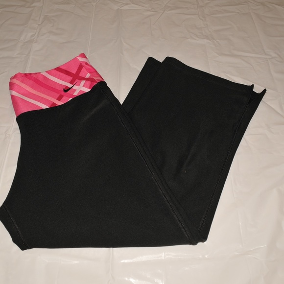Nike Capri Pants XS Pink / Black 0315 - Picture 7 of 8
